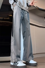 撞色拼接卫裤男宽松直筒运动裤学生高街美式休闲裤HK301-P40，男装休闲裤，电商A178