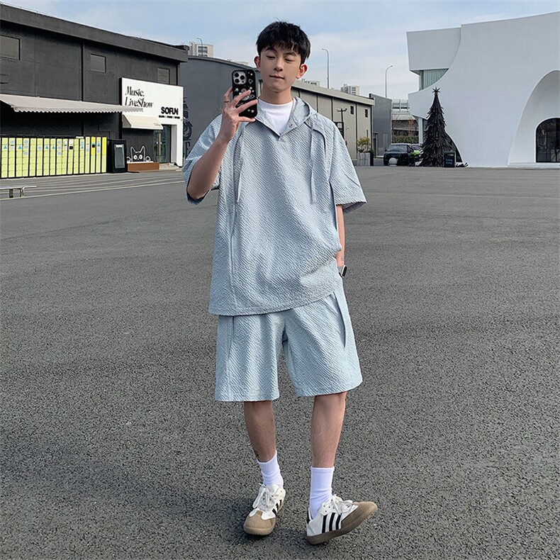 新款休闲短袖套装,男装休闲套装,星座1106-2（原1111B）