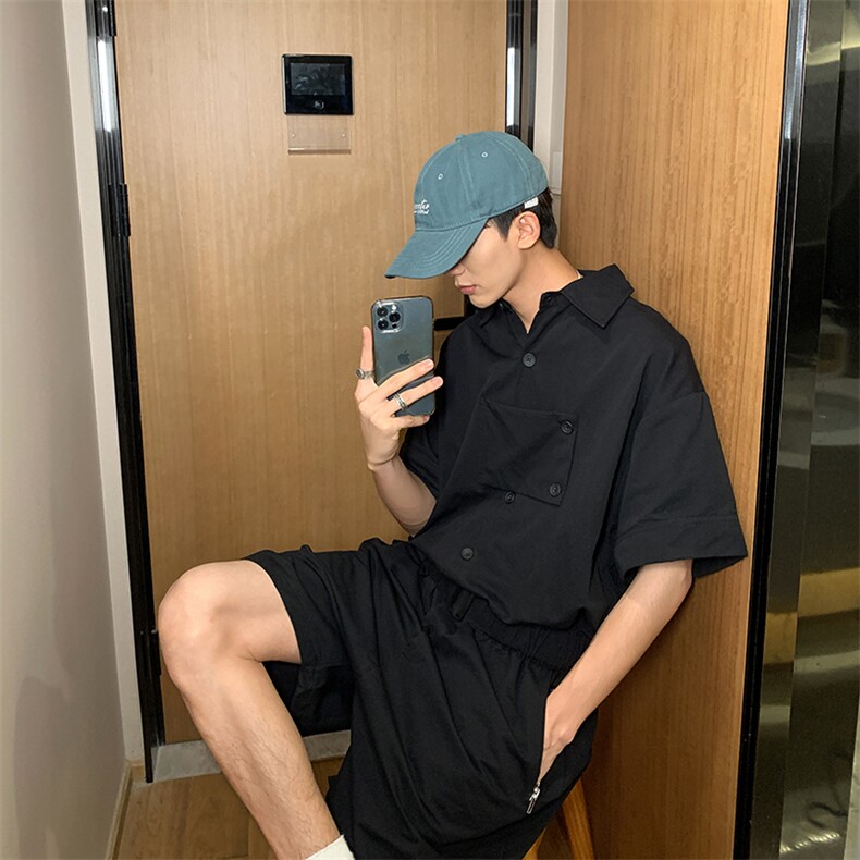 潮ins休闲宽松hiphop连体套装夏季工装高街暗黑连体裤W1149-P62,男装衬衫,星座512-4