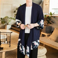 夏季大码风汉服唐装薄款和服防晒衫披风复古道袍中性F10/P65，男装风衣，钱塘713