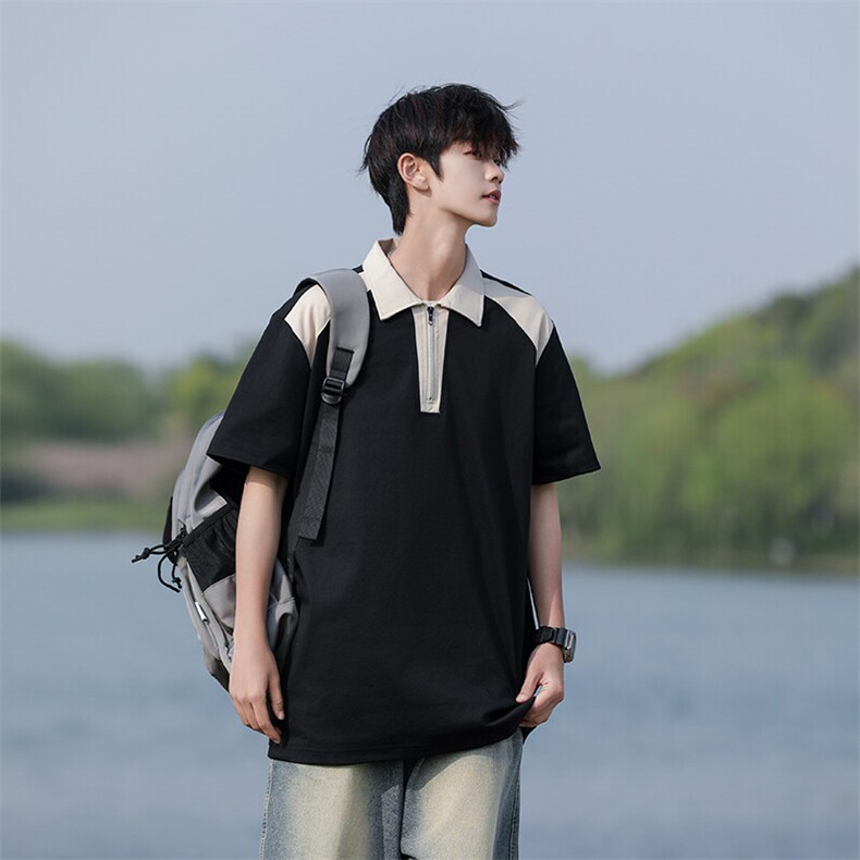 M-8XL夏季新款刺绣纯棉短袖翻领POLO衫2530-P40.45（控69｝,男装Polo衫,星座109-1