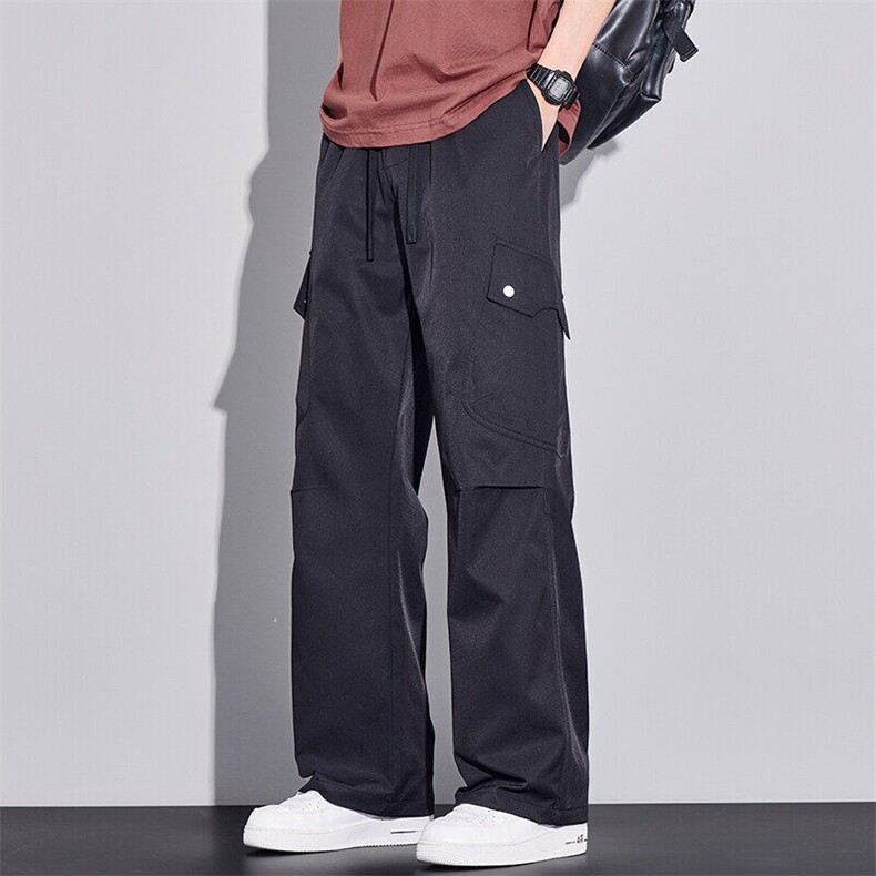 裤子男春夏天冰丝美式潮牌宽松直筒户外运动休闲工装裤Z2521-P40,男装工装外套,星座509