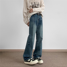 C315-G3010秋冬现货美潮高品质重水洗微喇牛仔裤地毯(P70X98)7，男装牛仔裤，电商C315
