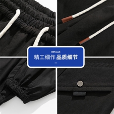 工装束脚卫裤男士秋季2025新款宽松阔腿裤潮牌休闲裤Q29161-特P30，男装休闲裤，星座610（原A335）
