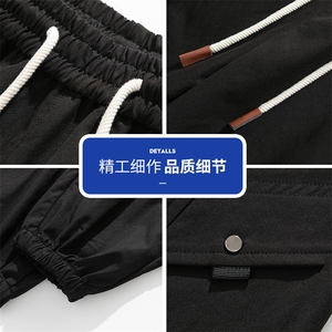 工装束脚卫裤男士秋季2025新款宽松阔腿裤潮牌休闲裤Q29161-特P30图片