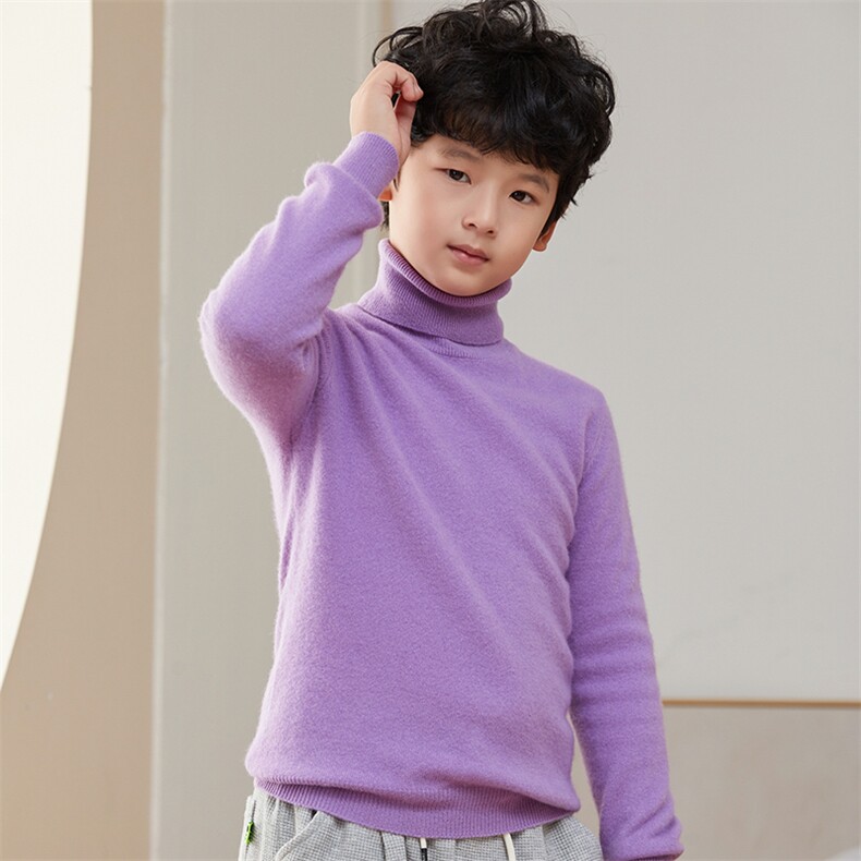 舒适保暖儿童高领毛衣简约时尚秋冬必备柔软亲肤，童装毛衣，顺友羊绒童装