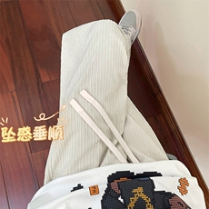 灯芯绒卫裤春秋款宽松纯色休闲宽松直筒长裤1008特批35，男装休闲裤，星座718-1