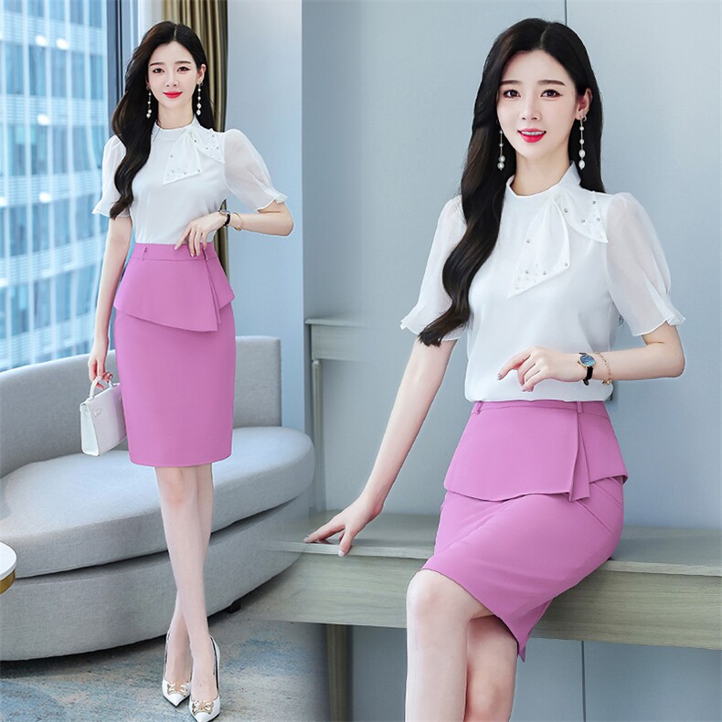 2023年夏季韩版两件套淑女气质穿搭套装裙女装，女装套装/套裙，时尚俏佳人
