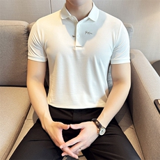 降价大货夏季大码短袖T恤时尚蜜蜂刺绣翻领Polo衫T02401-特P32，男装Polo衫，电商D342