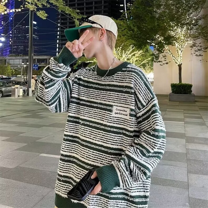 美式圆领毛衣男慵懒风休闲针织衫YM55P58,男装针织衫/毛衣,星座1116-2