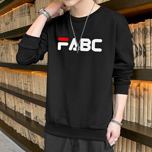 跑量卫衣男22秋季打底上衣潮流韩版宽松T恤时尚百搭长袖W030图片