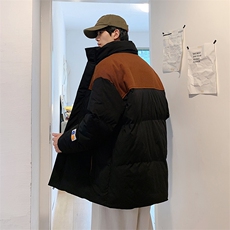 新款男百搭设计感情侣港风棉衣M063-P90控148，男装棉衣，星座717