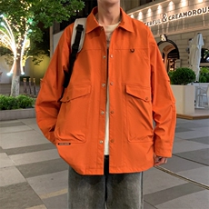 新款秋季港风夜景大码冲锋衣衬衫领夹克男现货DSA157B-CS05-P78，男装夹克，电商A157B