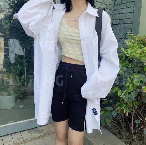 夏季棉麻防晒衬衣，女装，HV7ING