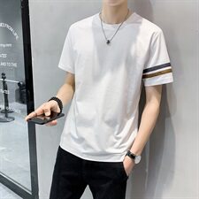 短袖t恤男2021夏季新款修身男士半袖夏天纯棉体恤男A313-A112-P40，男装T恤，电商A313