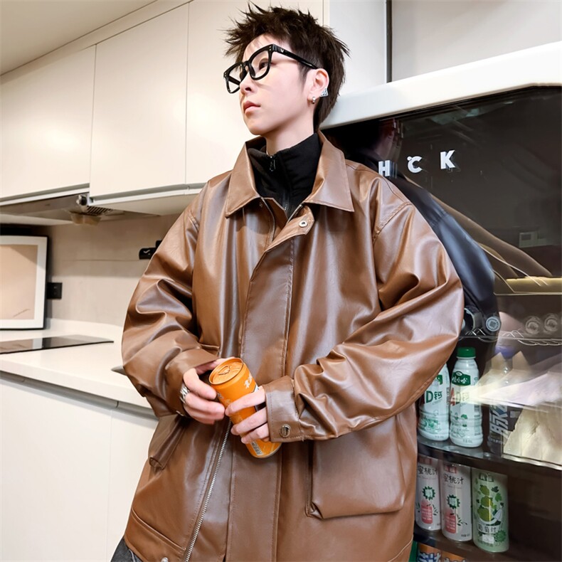 三合一冬季加厚刺绣皮棉衣男翻领棉服棉袄子潮A266-PYT0071-P120图片