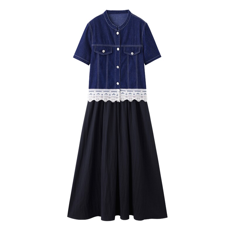 【现货】时髦短袖牛仔外套+吊带裙两件套1C042-P195-K265,女装套装/套裙,安在秀（1C042）