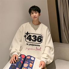 抖音供货、复合重磅360克现货圆领卫衣宽松D223A-YL2363-特P28，男装卫衣，电商019-1