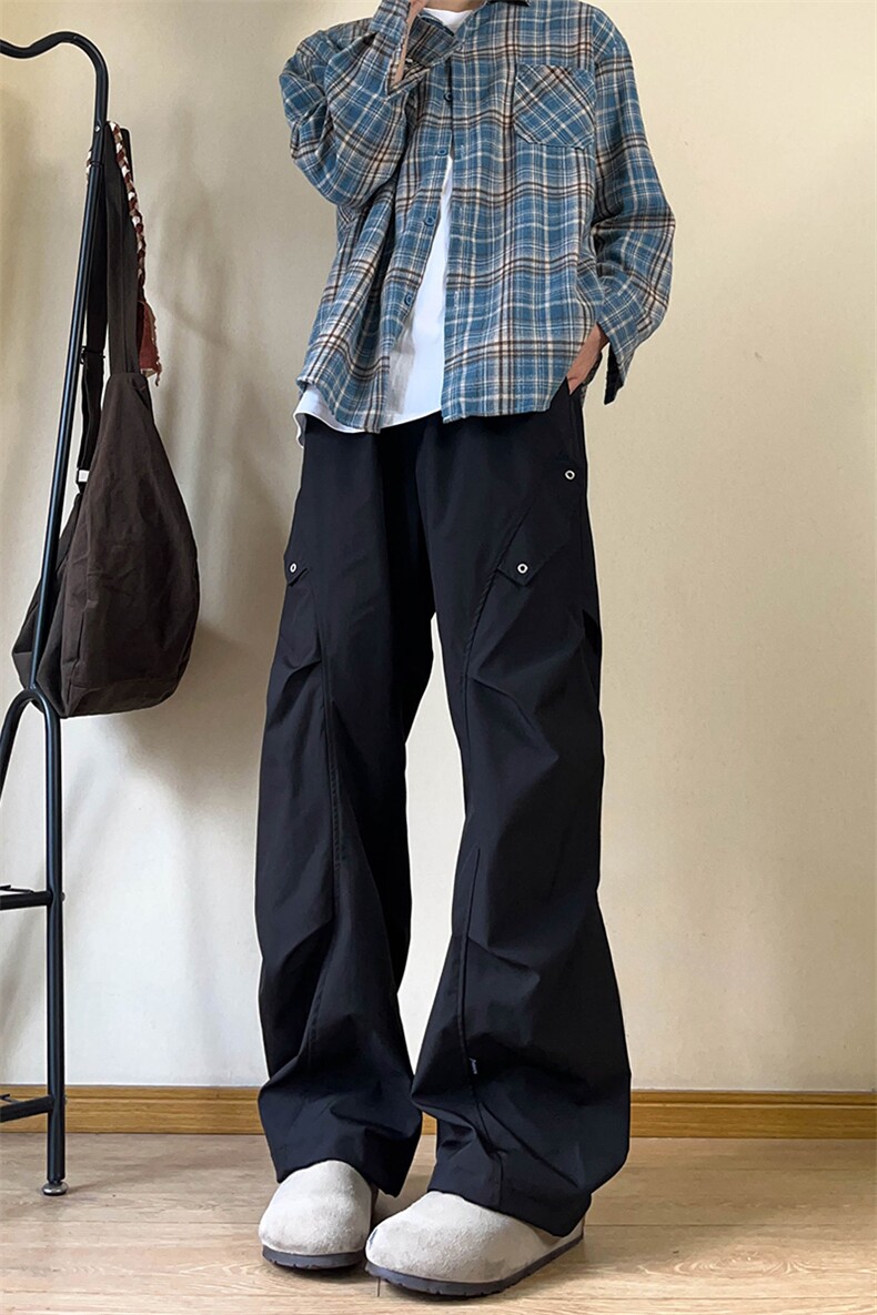 A178秋冬季新款工装裤直筒宽松复古潮牌裤子XK423P45限价65,男装工装外套,电商A178