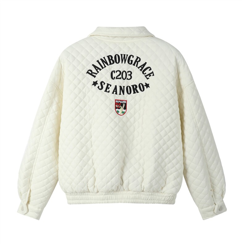 2025冬装新款菱形格棒球服棉衣加厚外套刺绣棉服C208-1066-P98,男装棉衣,电商C208