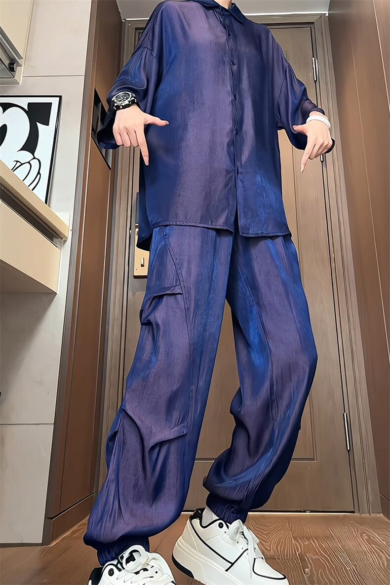 量大优供视频束脚冰丝长裤M-5XL特P30控68CK32,男装休闲裤,电商B325