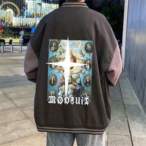 电商DSA028-JKC21P503 P50 新款印花棒球服外套港风休闲夹克图片