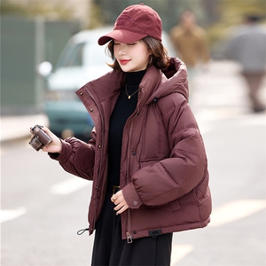 短款羽绒服女2025新款时尚大码小香风洋气白鸭绒冬装加厚连帽外套图片