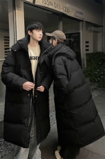 羽绒服男冬季港风连帽长款情侣白鸭绒外套YR926-P205（控价258，男装羽绒服，星座214-3