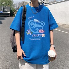 ！点击率6%！2022夏季男士潮牌华夫格短袖T恤半袖TXH219P25，男装T恤，电商B220