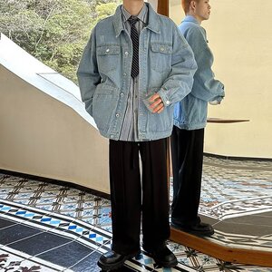 青春流行男春季夹克文艺潮外套J066P58图片