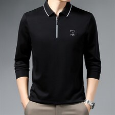 BJ21533钱塘2020-2中青年男士春秋新款商务休闲帅气长袖T恤P73，男装T恤，钱塘207-2