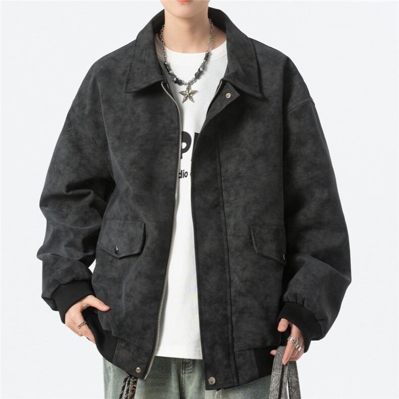 现货得物抖音品质春秋男士皮夹克外套JK308P80，男装夹克，星座1904A-1