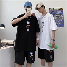 短袖t恤男2023新款潮牌夏季套装青少年衣服夏装A161-2-TZ03-P50，男装休闲套装，电商A161-2