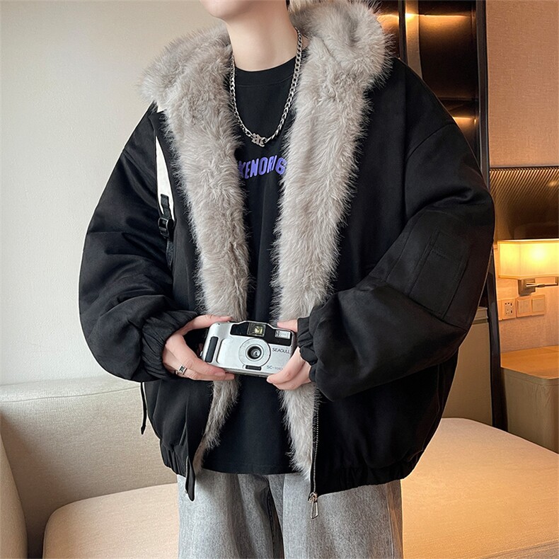 主推冬季连帽新款宽松/座山雕外套潮加厚棉衣XZ102B-1M817-P115,男装棉衣,星座102B-1