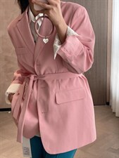 22C03#彩色腰带西装外套，女装西装，首选