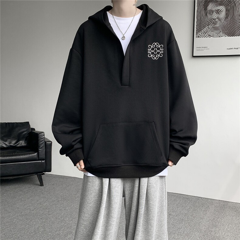 WY5535-P55特控98M-5XL高品质华棉刺绣连帽卫衣,男装卫衣,电商D232