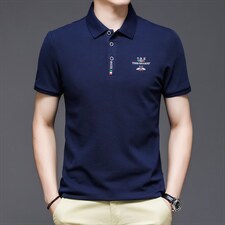 短袖T恤男2023夏季韩版短袖男士POLO打底衫潮流休闲翻领上衣,男装T恤,电商B212（原钱塘6029）