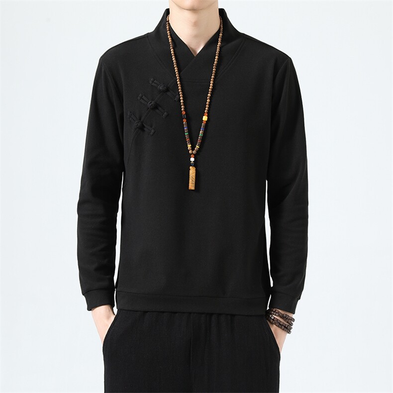 2026新款秋冬风长袖卫衣汉服盘扣中式保暖打底衫2378-P60图片
