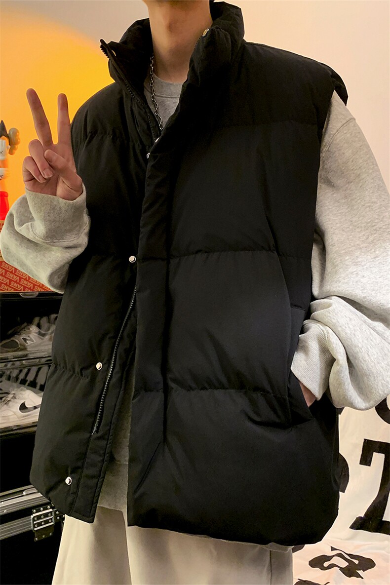 羽绒马甲D4140-TP125168冬港风保暖立领可二开90绒羽绒服男,男装背心/马甲,电商A102