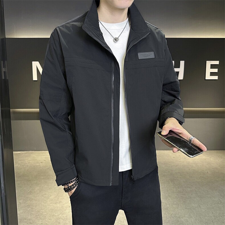 1811P1052025春款男士立领拼接夹克外套有现货,男装夹克,星座414（原B263）