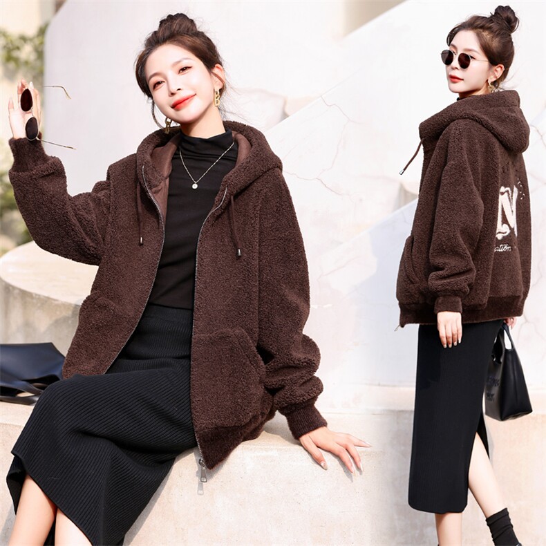 时尚爆款冬季皮毛一体女装棉衣显瘦保暖气质百搭，女装棉衣/棉服，意芙