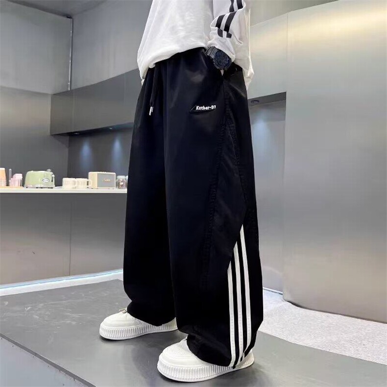 网络图现货秋季防水拼接绣花条纹冲锋裤RK111-P48,男装休闲裤,星座1005-4