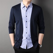 D66235钱塘2020-2春秋新款中年男士时尚休闲百搭长袖衬衫P80，男装衬衫，钱塘207-2