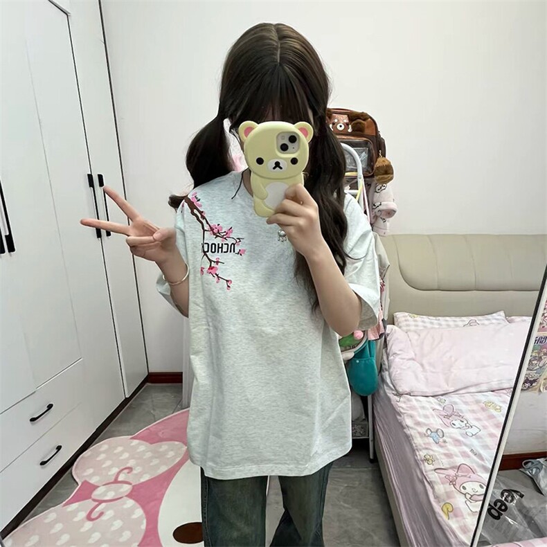 万针全刺绣工艺抖音得物高品质260克重磅纯棉双纱美式高街短袖T恤,男装T恤,电商A486