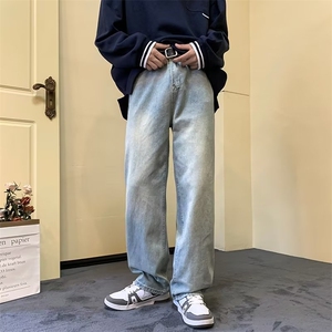 牛仔裤男秋季潮大码休闲裤子高街NK8821P40图片