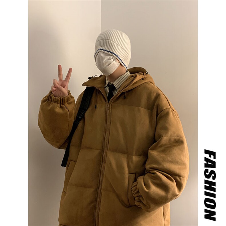 电商DSA028-KBMYD 冬季新款麂皮绒立领棉衣男图片