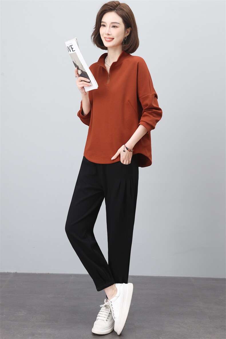 休闲运动服套装女2025新款春秋装时尚套装韩版宽松显瘦卫衣两件套,女装套装/套裙,璐依舞