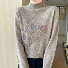 秋冬季新款毛衣女长袖显瘦时尚百搭针织上衣，女装针织衫/毛衣，贵皇网供仓