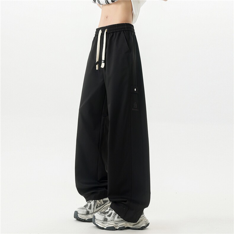 美式重磅刺绣春季户外高级感男黑色伞兵裤X416B-KL1055-p55限价88，男装休闲裤，星座416B