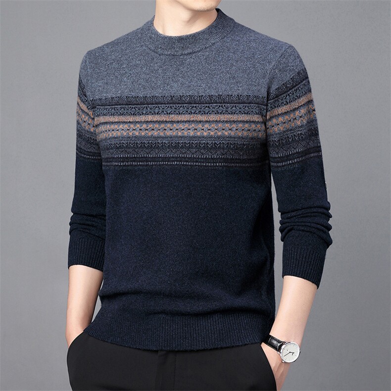 CM61027钱塘2020-2中青年男士冬季厚款百搭简约新款羊毛衫P152图片